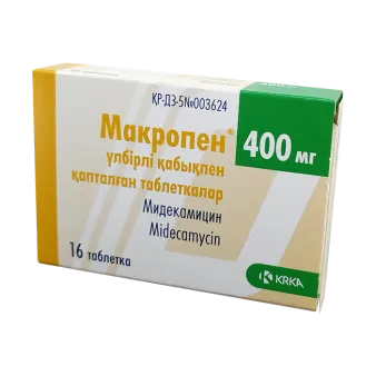 Макропен 400мг (Мидекамицин) табл. №16